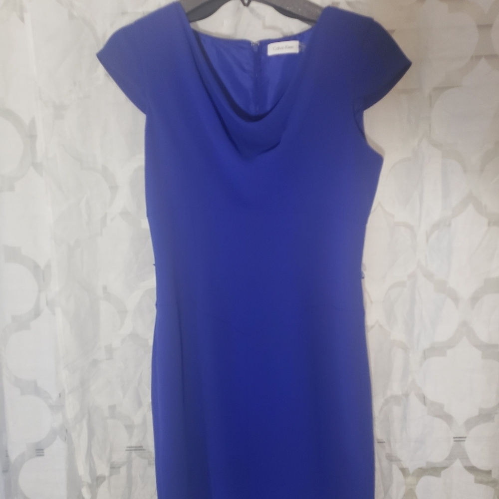 Royal Blue Cap Sleeve Sheath Dress size 6